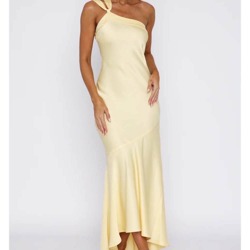 White Fox Boutique Yellow Backless Dress